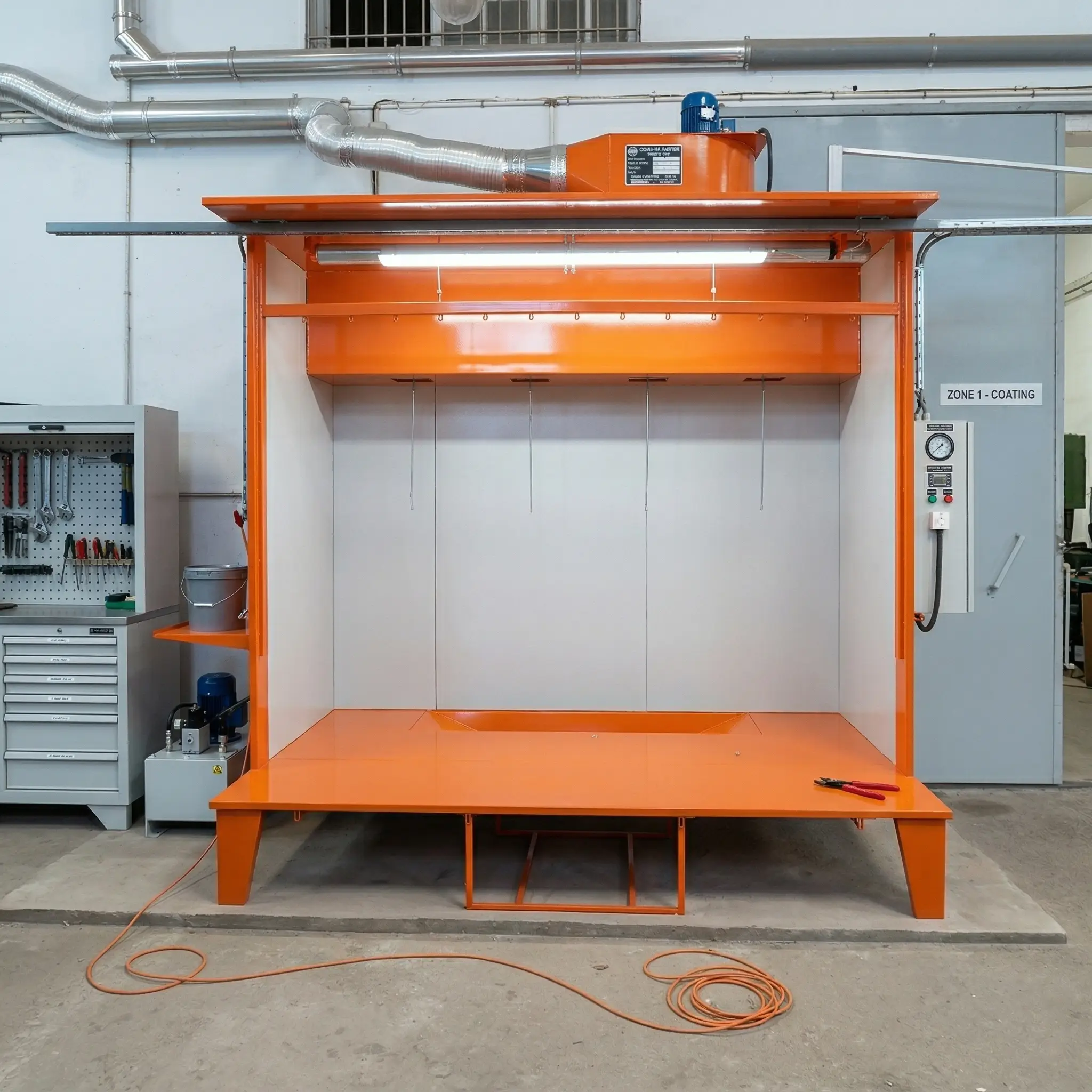 Powder Coating Booth with Control Panel